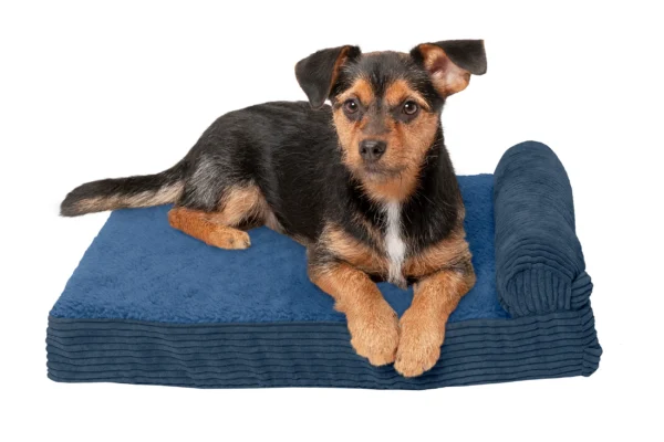 Chaise Lounge Dog Bed - Faux Fleece & Corduroy - Image 46