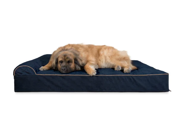 Goliath Chaise Lounge Dog Bed - Quilted Faux Fur & Velvet - Image 16