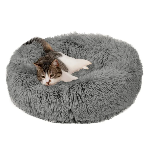 Calming Cuddler Long Fur Donut Dog Bed - Image 63