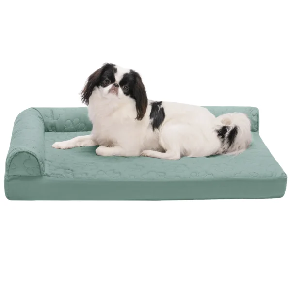 Deluxe Chaise Lounge Dog Bed - Pinsonic Paw Quilted Pet Bed - Image 14