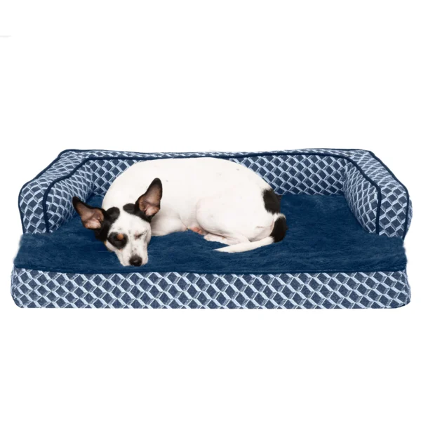 Sofa Dog Bed - Plush & Diamond Decor Comfy Couch - Image 18