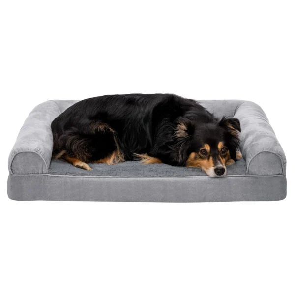 Sofa Dog Bed - Plush & Suede - Image 13