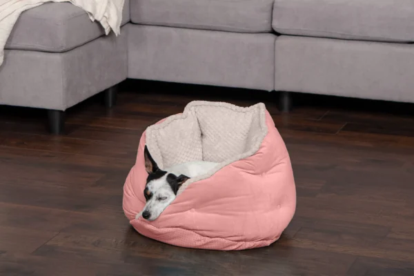 Minky Faux Fur & Velvet Hug Pet Bed - Image 5