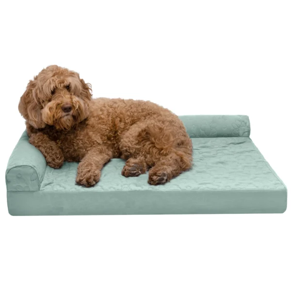 Deluxe Chaise Lounge Dog Bed - Pinsonic Paw Quilted Pet Bed - Image 7