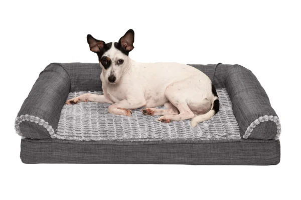 Sofa Dog Bed - Luxe Fur & Performance Linen - Image 30