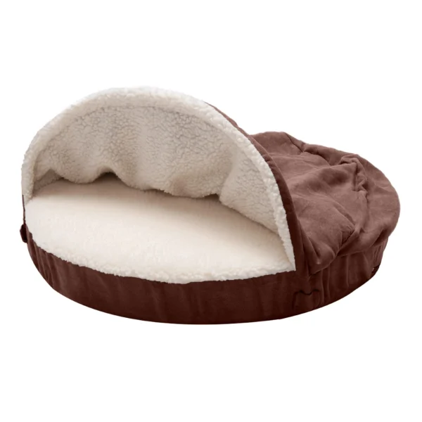 Snuggery Burrow Dog Bed - Faux Sheepskin - Image 8