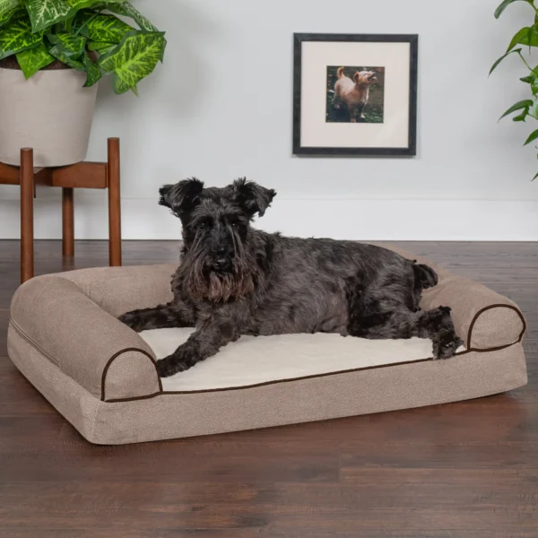 Sofa Dog Bed - Faux Fleece & Chenille - Image 9