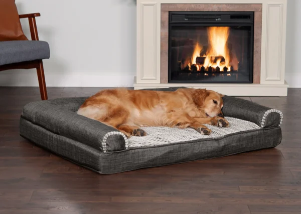 Sofa Dog Bed - Luxe Fur & Performance Linen - Image 17