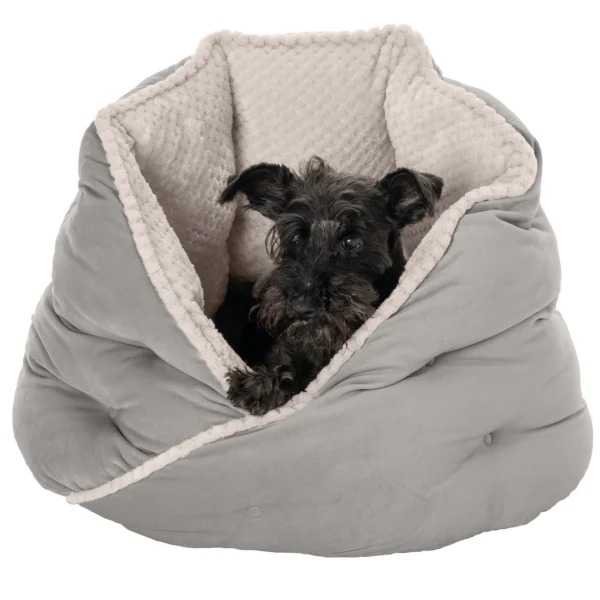 Minky Faux Fur & Velvet Hug Pet Bed - Image 4