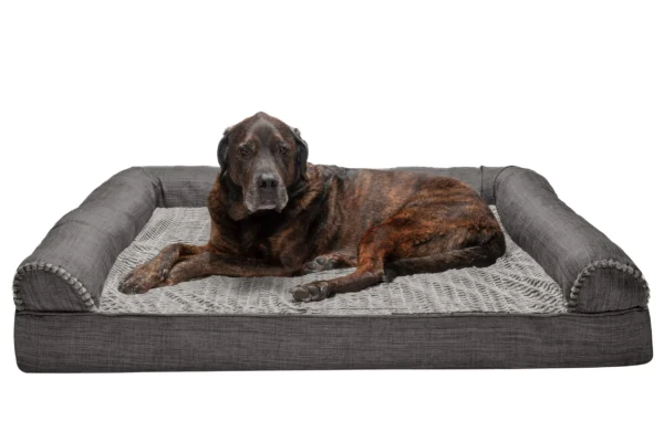 Sofa Dog Bed - Luxe Fur & Performance Linen - Image 36