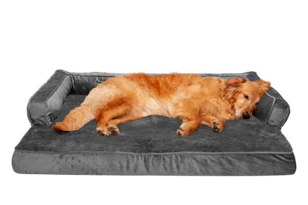 Sofa Dog Bed - Plush & Velvet Comfy Couch - Image 12