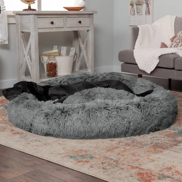 Calming Cuddler Long Fur Donut Dog Bed - Image 52