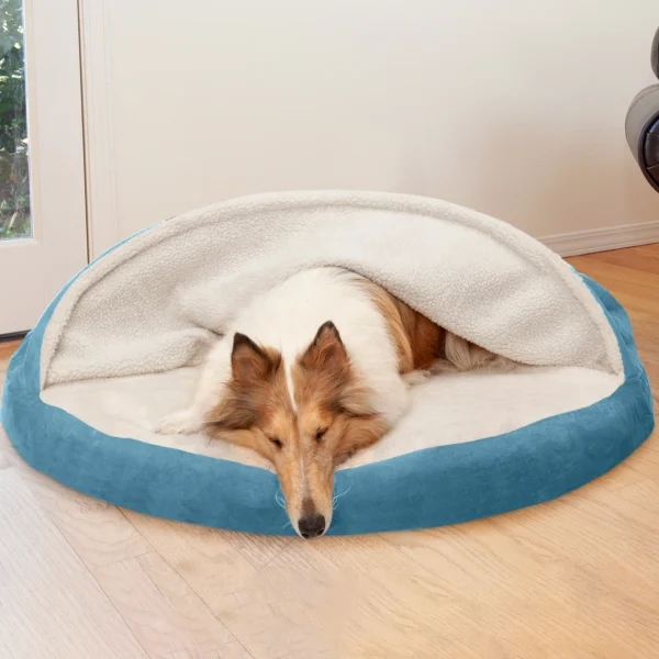 Snuggery Burrow Dog Bed - Faux Sheepskin - Image 34