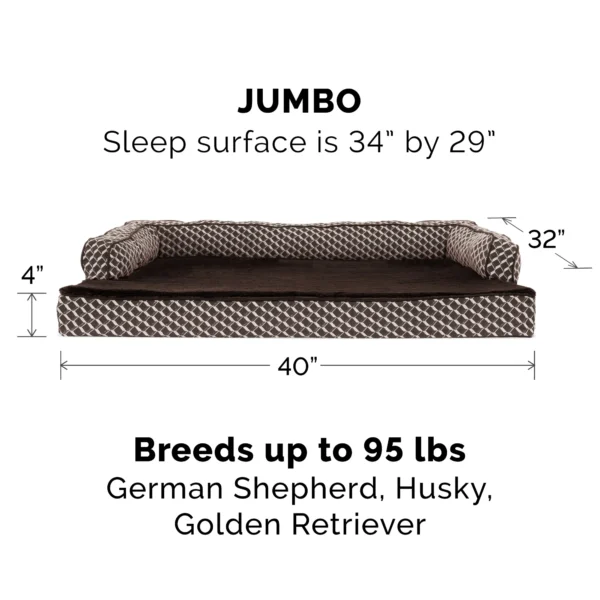 Sofa Dog Bed - Plush & Diamond Decor Comfy Couch - Image 9