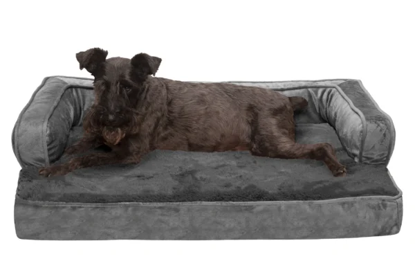 Sofa Dog Bed - Plush & Velvet Comfy Couch - Image 4