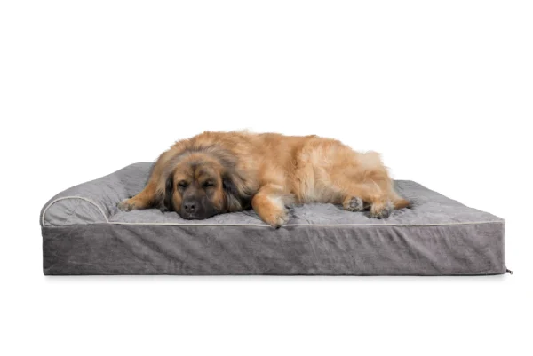 Goliath Chaise Lounge Dog Bed - Quilted Faux Fur & Velvet - Image 18