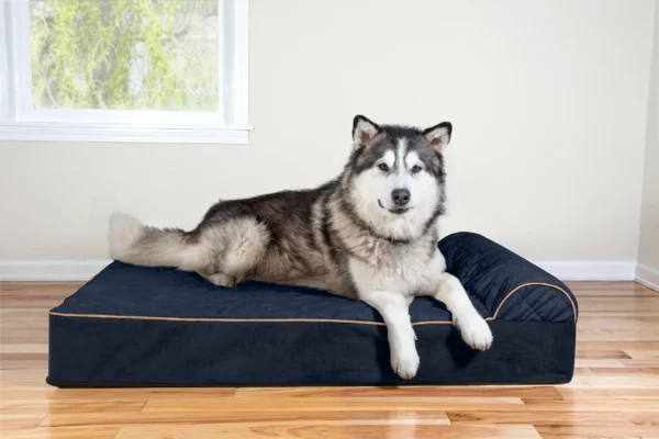 Goliath Chaise Lounge Dog Bed - Quilted Faux Fur & Velvet - Image 13