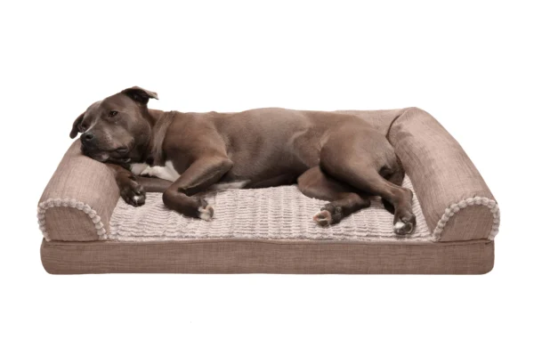 Sofa Dog Bed - Luxe Fur & Performance Linen - Image 35