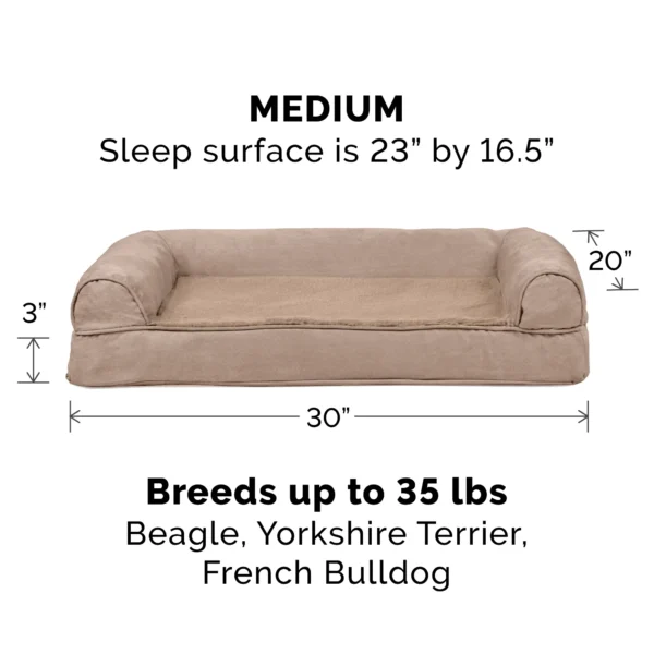 Sofa Dog Bed - Plush & Suede - Image 4