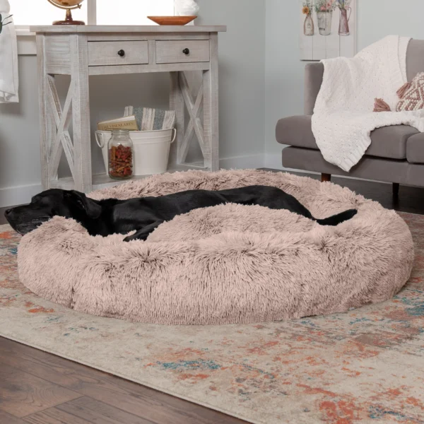 Calming Cuddler Long Fur Donut Dog Bed - Image 42