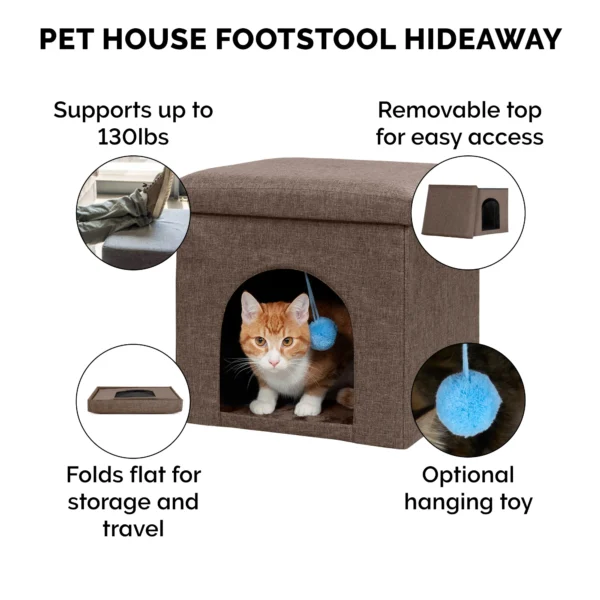 Pet House Footstool Ottoman Hideaway - Image 13