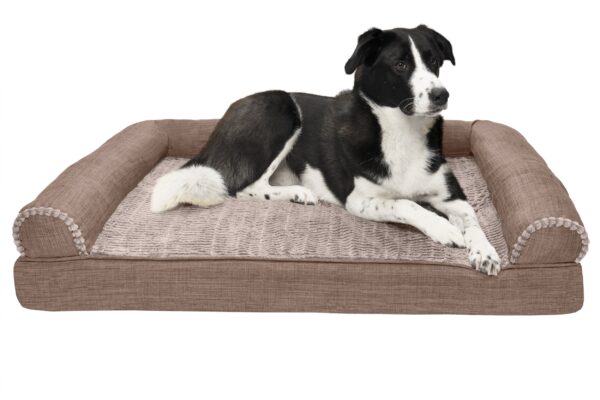 Sofa Dog Bed - Luxe Fur & Performance Linen - Image 47