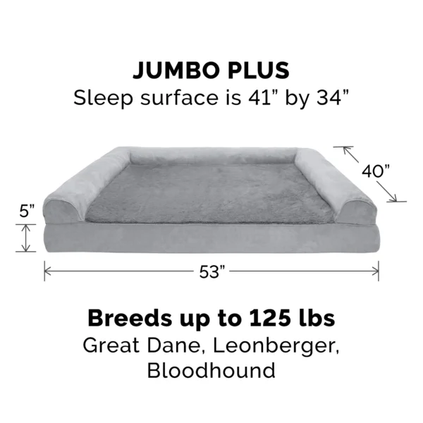 Sofa Dog Bed - Plush & Suede - Image 8